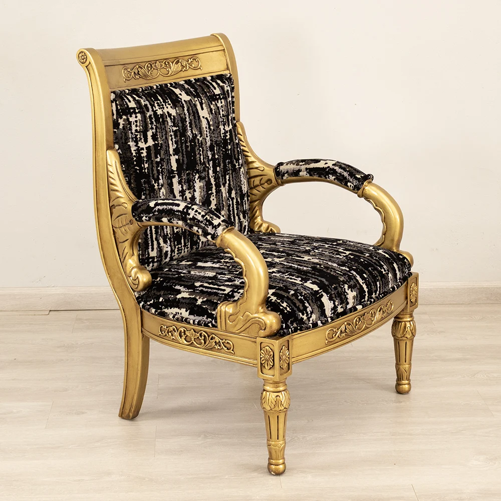 Blackgild Armchair and Footstool - Image 3