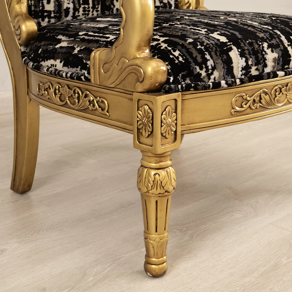 Blackgild Armchair and Footstool - Image 9