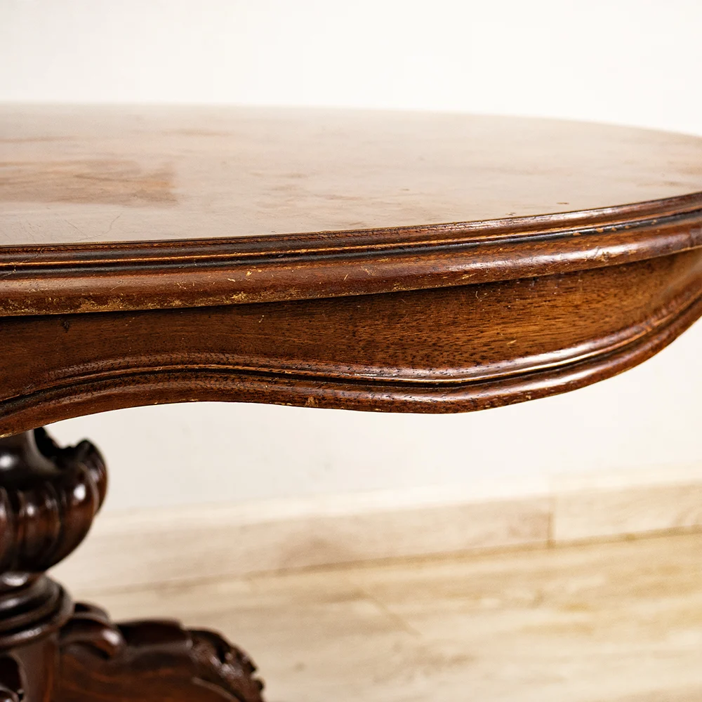 Walnut Round Coffee Table - Image 3