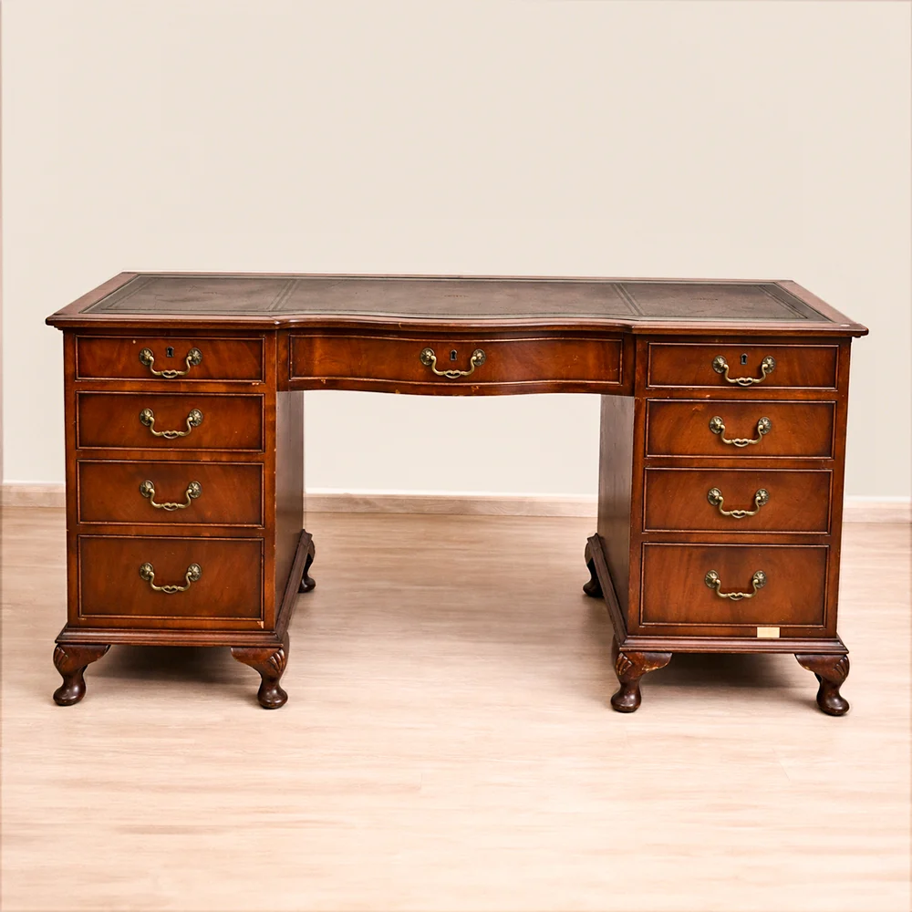 Leather inlaid Mahogany Desk