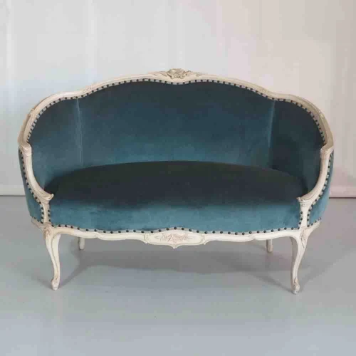 Ducoed and Upholstered Settee