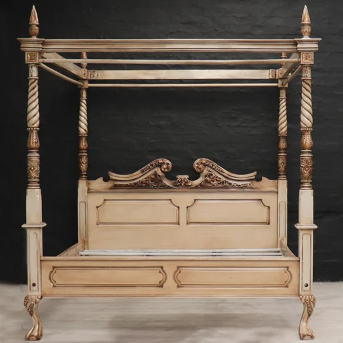 Four poster mahogany bed