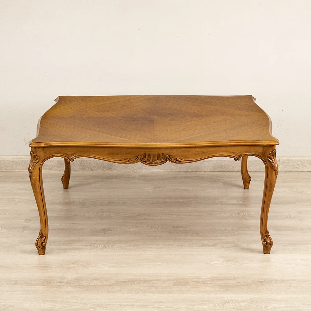 Walnut Feathered Veneered Coffee Table