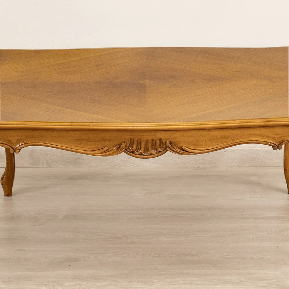 Walnut Feathered Veneered Coffee Table - Image 3