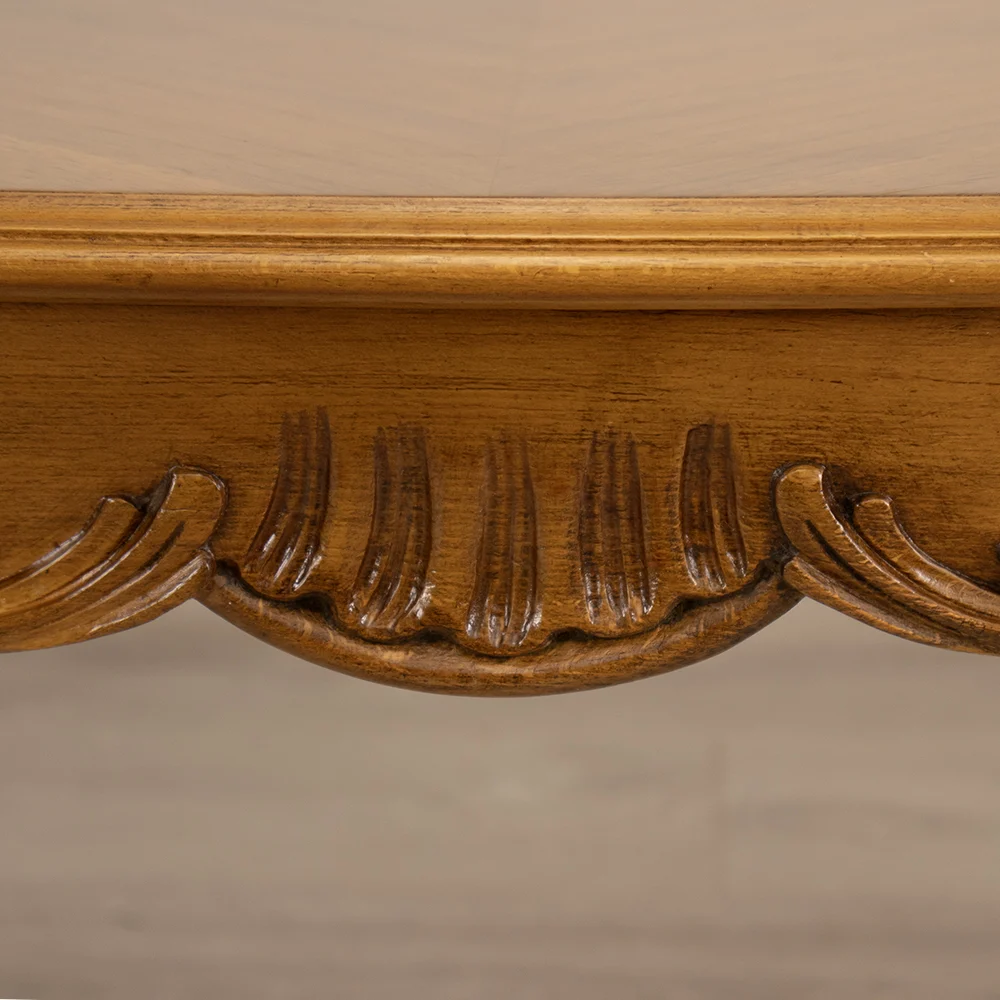 Walnut Feathered Veneered Coffee Table - Image 4