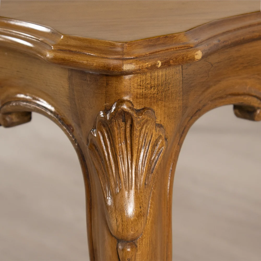 Walnut Feathered Veneered Coffee Table - Image 5