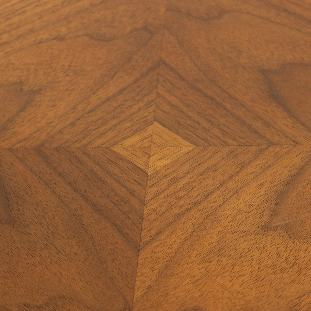 Walnut Feathered Veneered Coffee Table - Image 7