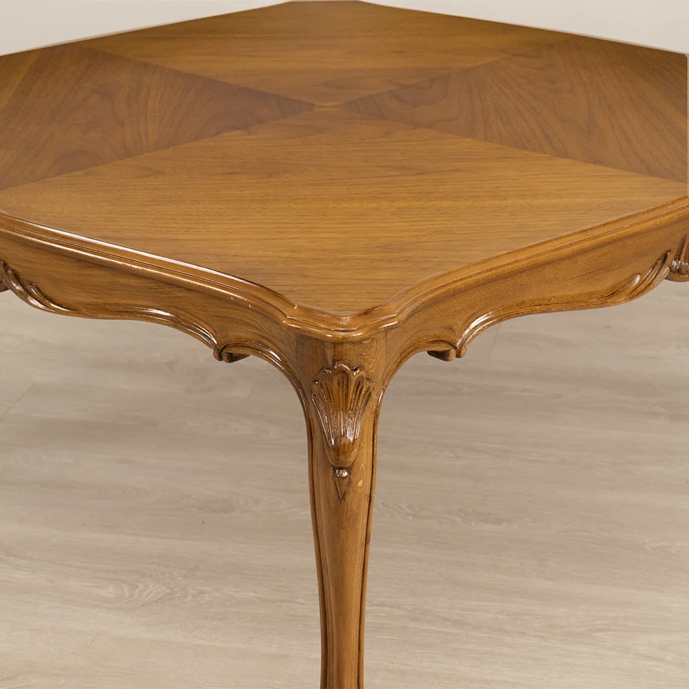 Walnut Feathered Veneered Coffee Table - Image 2