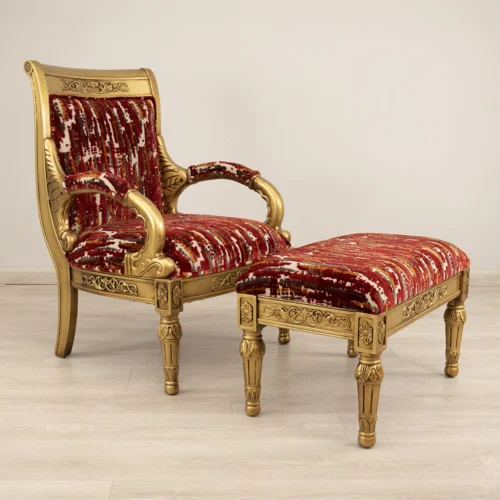 RegGild Armchair and Footstool