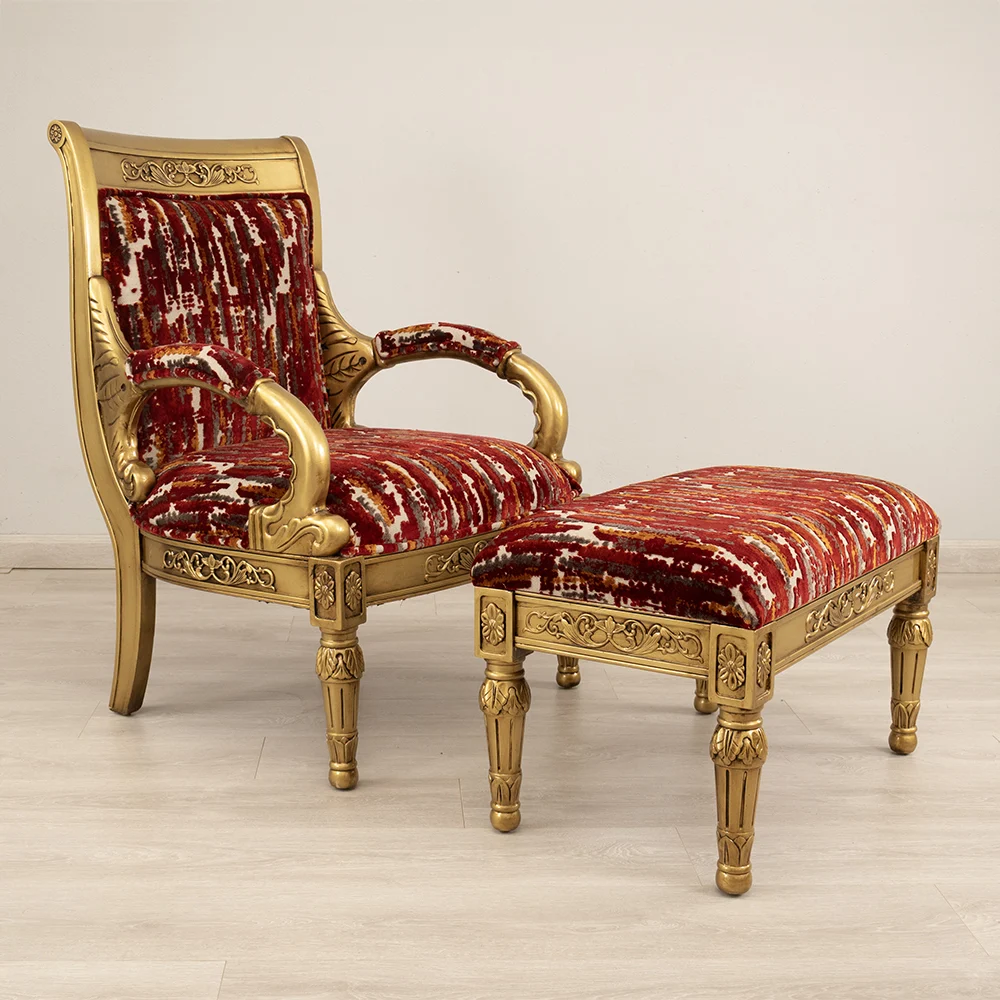 RegGild Armchair and Footstool
