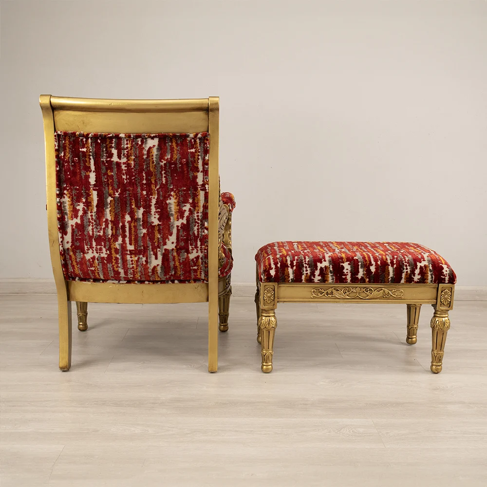 Redgild Armchair and Footstool - Image 4