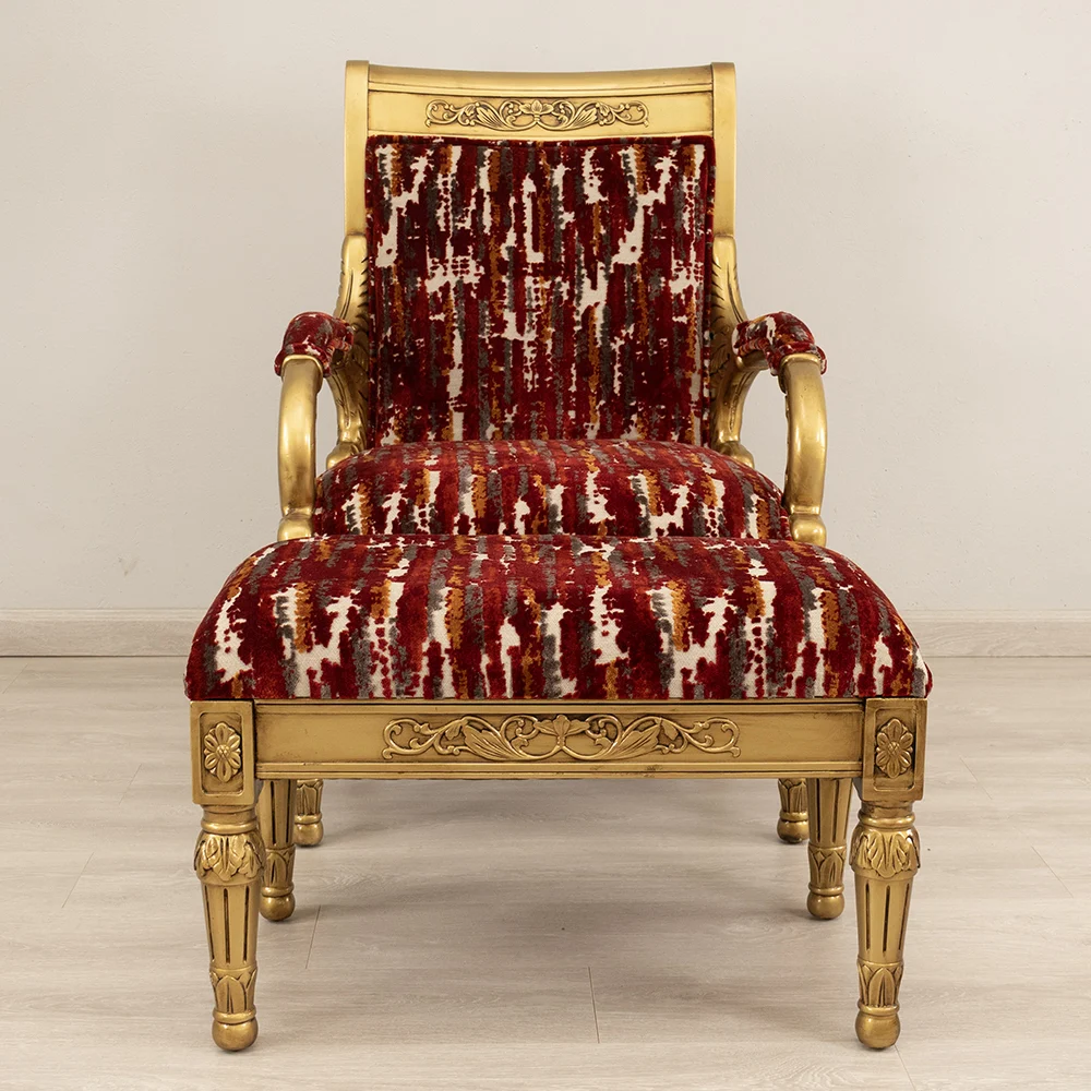 Redgild Armchair and Footstool - Image 2