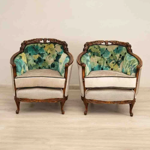 Italian Carved Arm Chairs