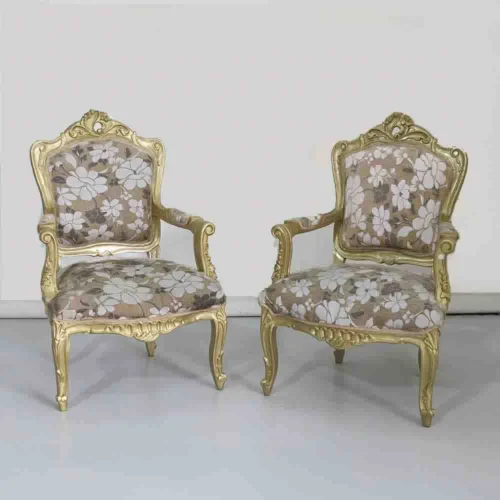 Gilded Open Armchairs