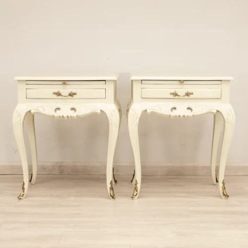 Pair of one drawer pedestals
