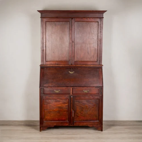 Georgian oak Bureau Bookcase