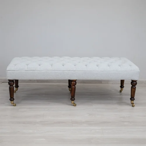 Grey Ottoman on castors