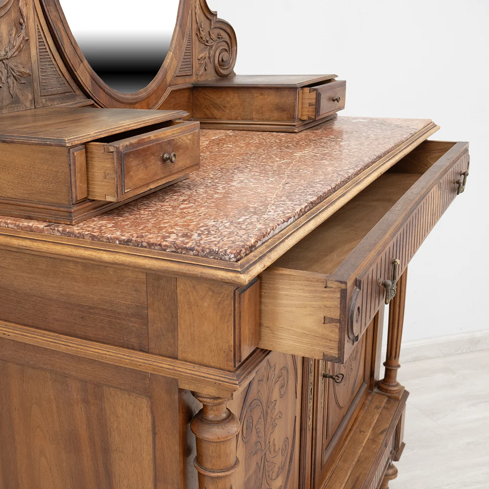 French Walnut Dressing Table - Kings & Queens Antiques