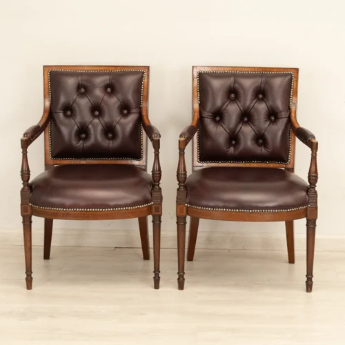 Oxblood Leather Office Chairs