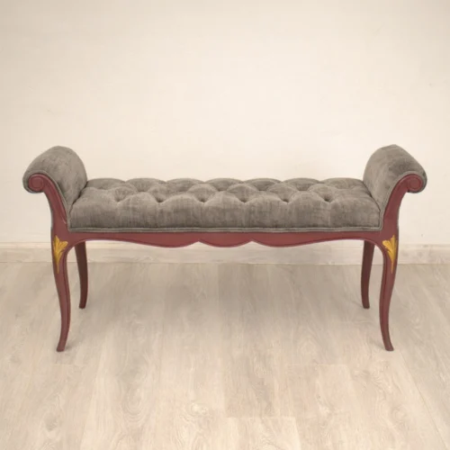 Vintage Upholstered Bench