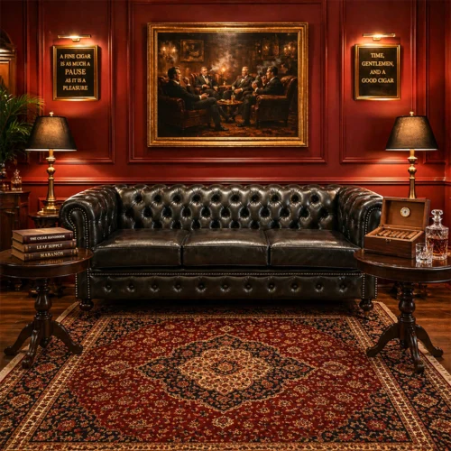 Windsor Leather Chesterfield Sofa Setting