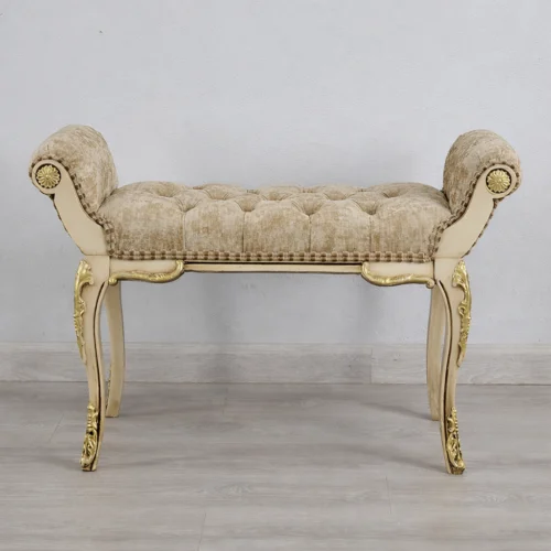 Antique Tufted Stool 1