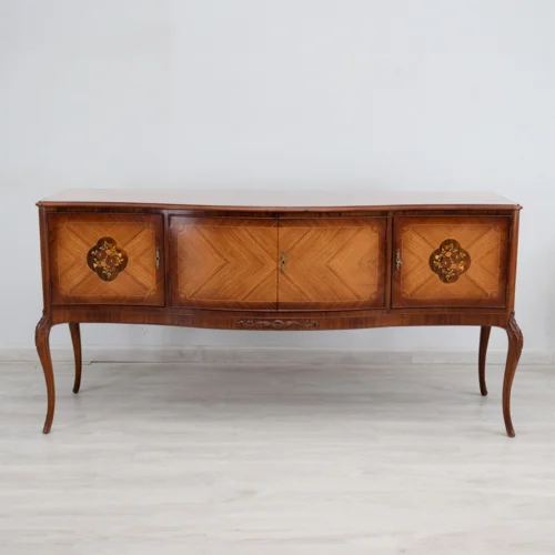 Inlaid Bowfront Cabriole Sideboard