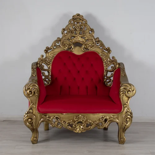 Baroque Gilded Throne Chair