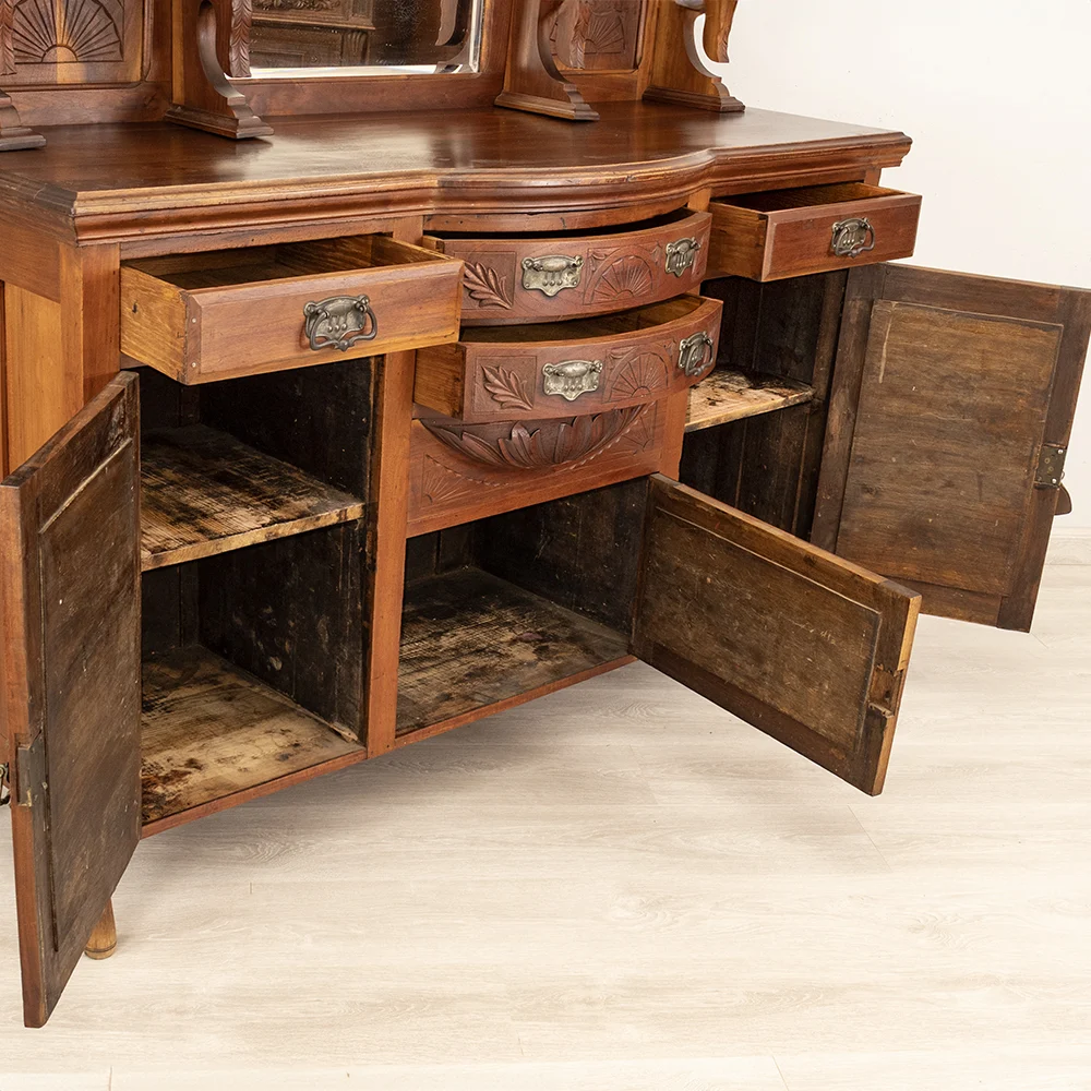 Art Nouveau Oak Dresser - Kings & Queens Antiques